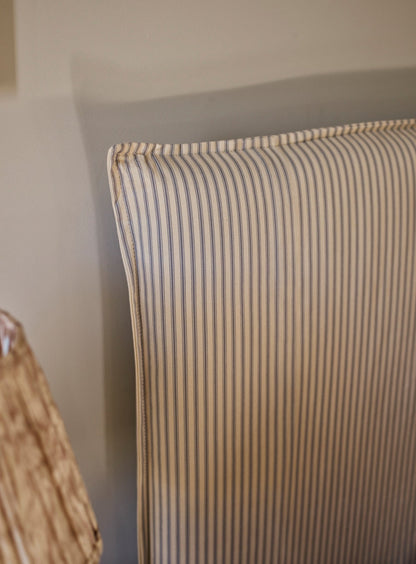 Mila Headboard, Grey Ticking Stripe