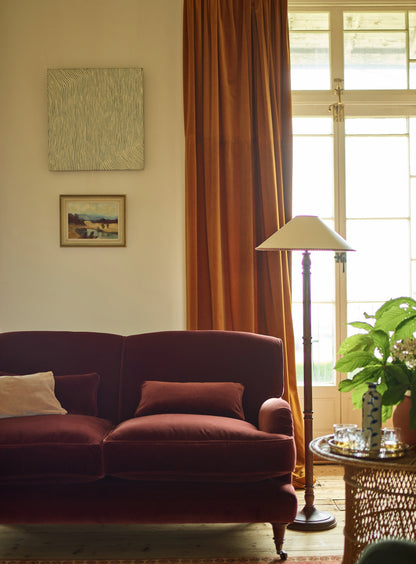 Abington Sofa, Two Seater, Rust Velvet