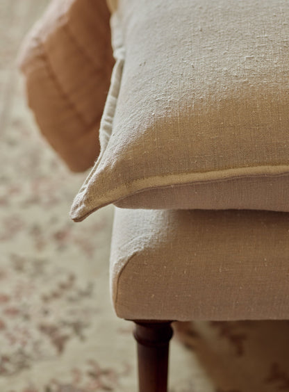 Mila Upholstered Bench, Flax Linen