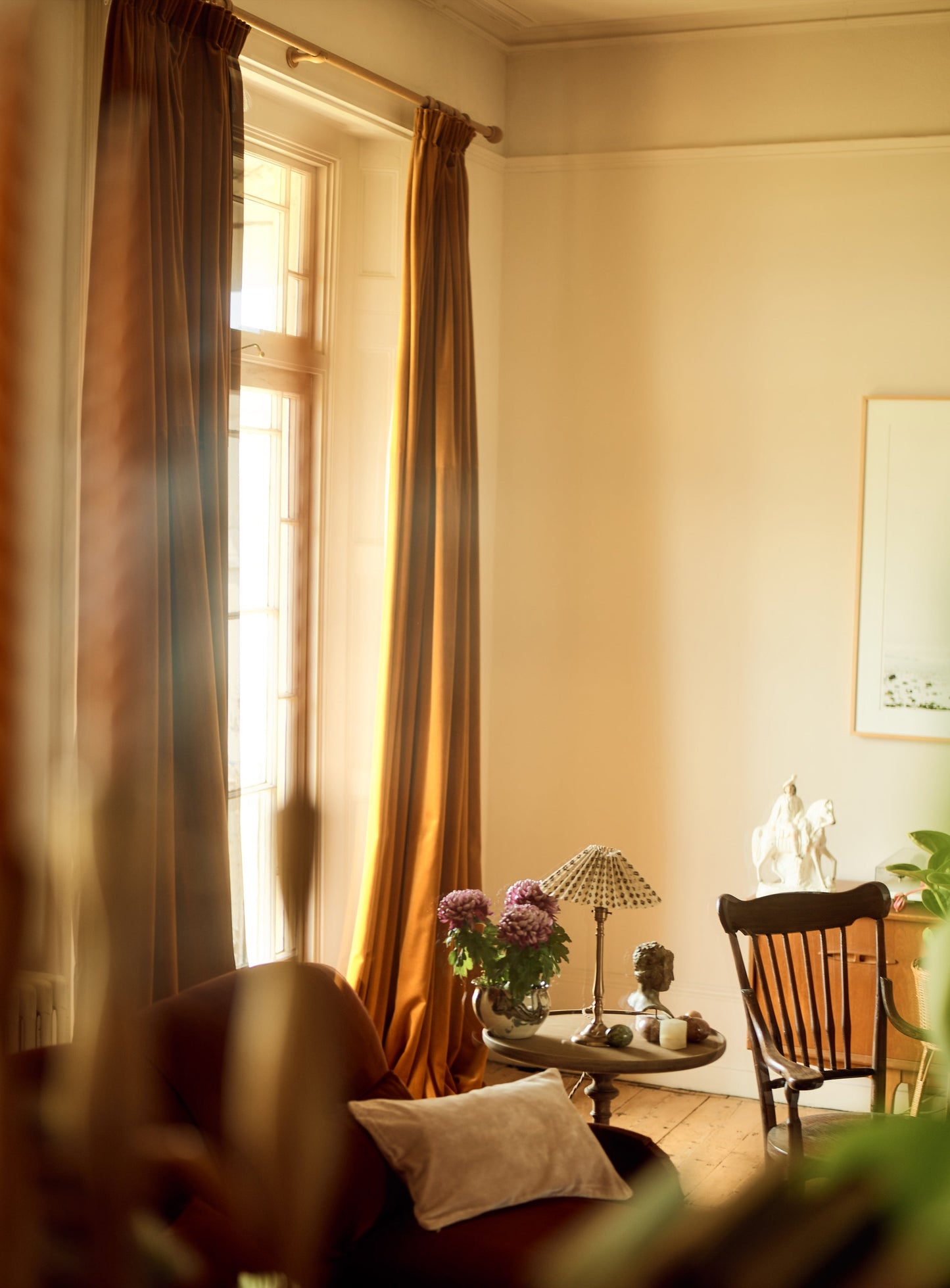 Nora Pleated Lampshade, Small, Ditsy Olive