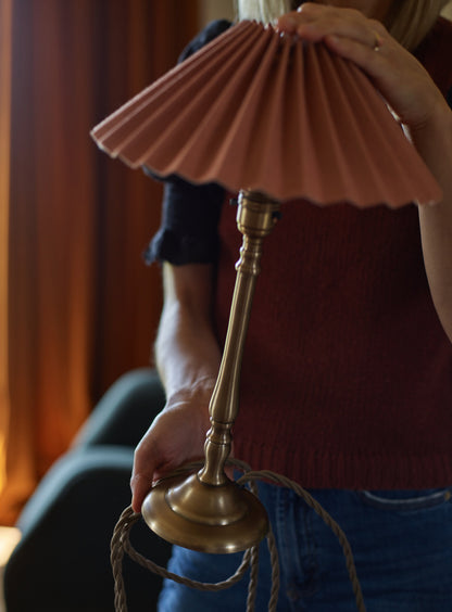 Nora Pleated Lampshade, Small, Plaster Pink