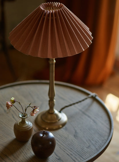 Nora Pleated Lampshade, Small, Plaster Pink