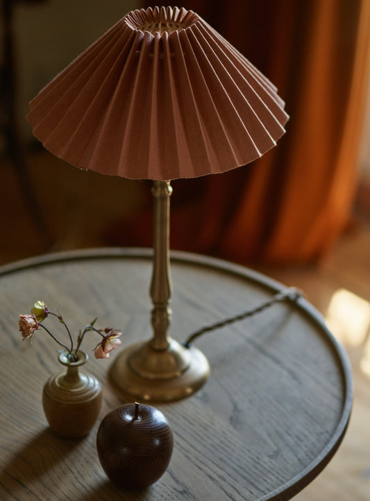 Nora Pleated Lampshade, Small, Plaster Pink