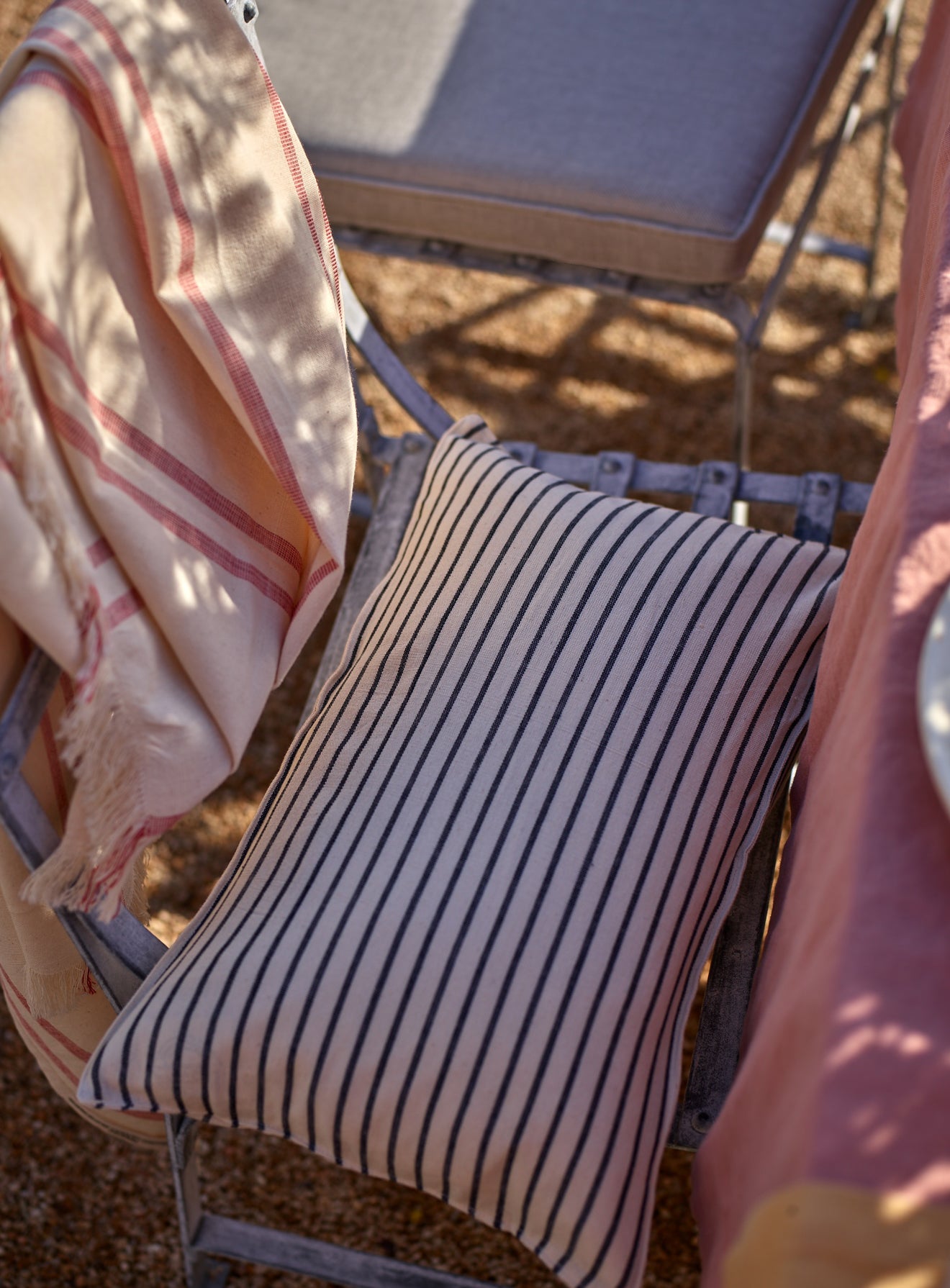 Cotton Cushion Cover, Black Stripe