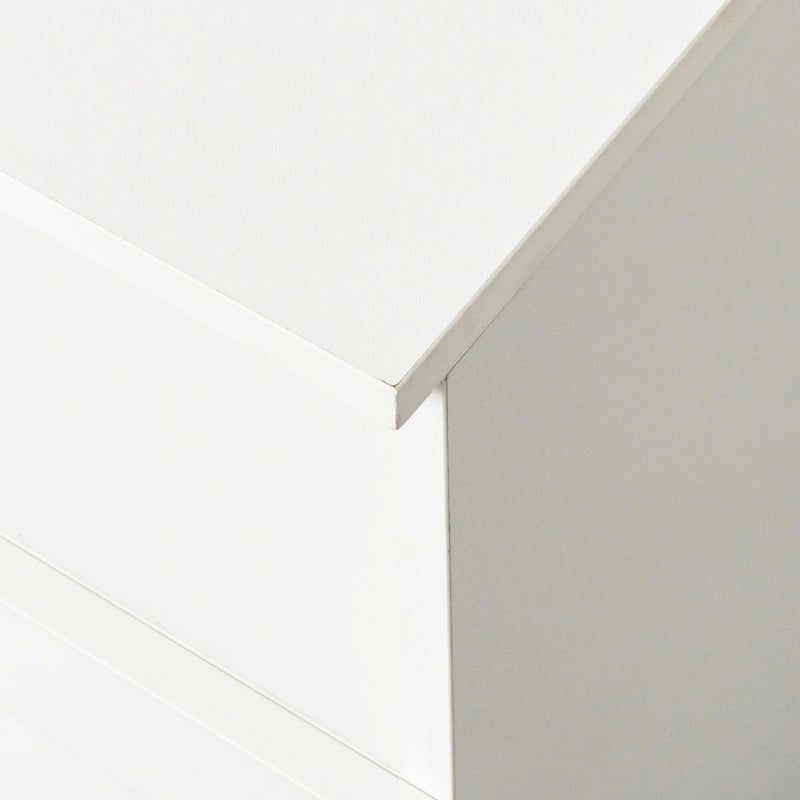 White Modern Minimalist TV Stand Storage Cabinet 3 Drawers For 80 inch - 16.14 x 70.87 x 20.87