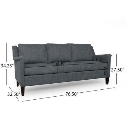 Dupont Modern 3-seat Fabric Sofa