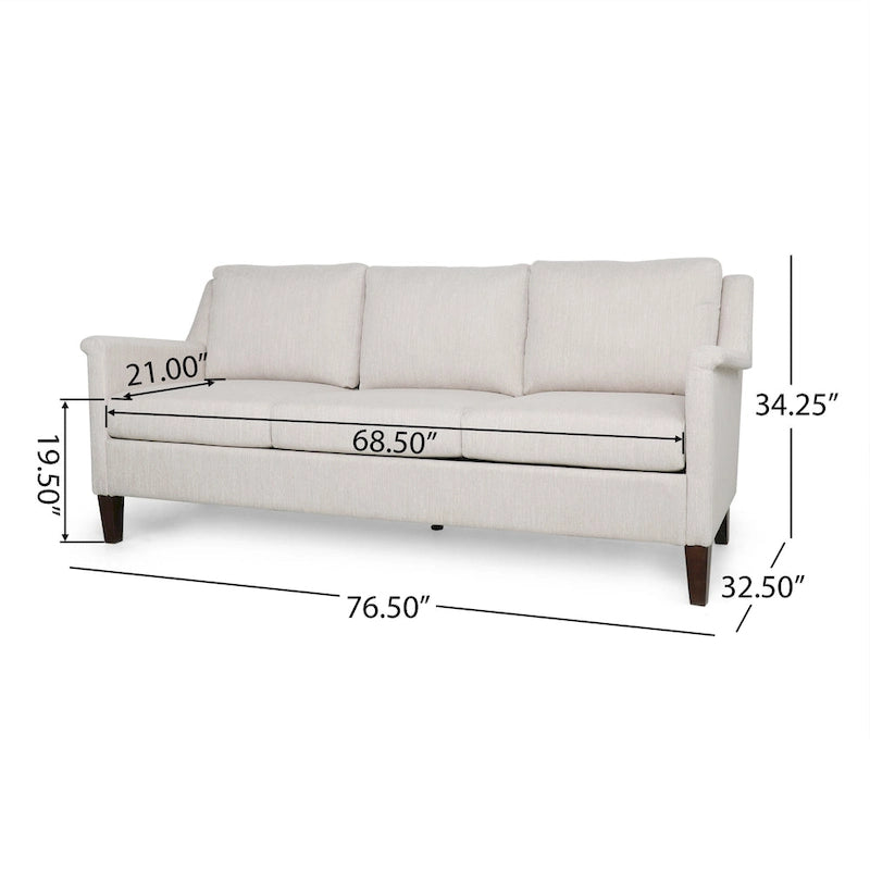 Dupont Modern 3-seat Fabric Sofa