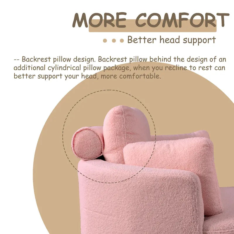 39W Moon Upholstered Swivel Accent Barrel Chair with Storage Ottoman for Living Room - 51 x 39 x 30.5