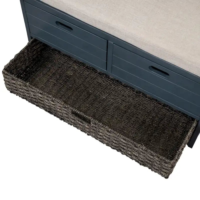 Storage Bench with Removable Basket and 2 Drawers
