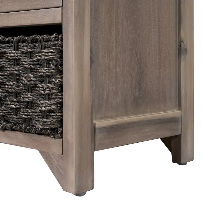 Storage Bench with Removable Basket and 2 Drawers