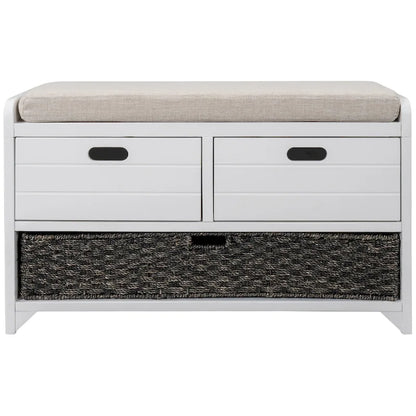 Storage Bench with Removable Basket and 2 Drawers