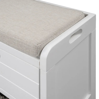 Storage Bench with Removable Basket and 2 Drawers