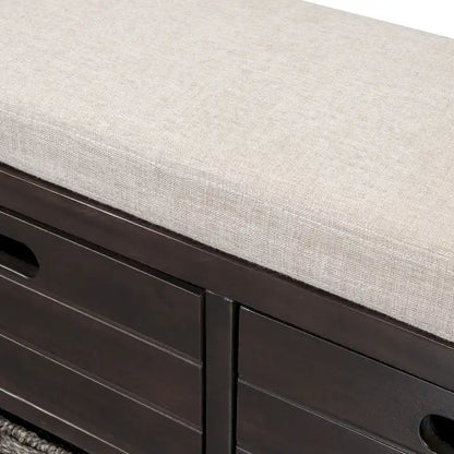 Storage Bench with Removable Basket and 2 Drawers