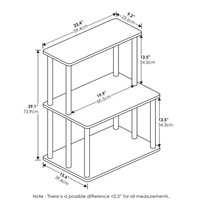 Furinno Turn-N-Tube 3-Tier Toolless Kitchen Storage Shelf