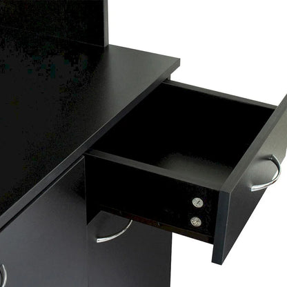 70.87 Tall Wardrobe& Kitchen Cabinet, with 6-Doors, 1-Open Shelves and 1-Drawer for bedroom,Walnut