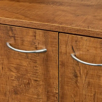 70.87 Tall Wardrobe& Kitchen Cabinet, with 6-Doors, 1-Open Shelves and 1-Drawer for bedroom,Walnut