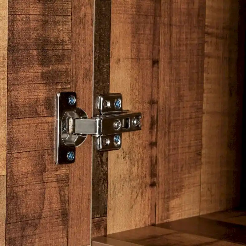 70.87 Tall Wardrobe& Kitchen Cabinet, with 6-Doors, 1-Open Shelves and 1-Drawer for bedroom,Walnut