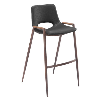 Desi Barstool Black & Walnut
