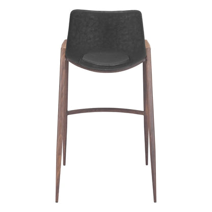 Desi Barstool Black & Walnut