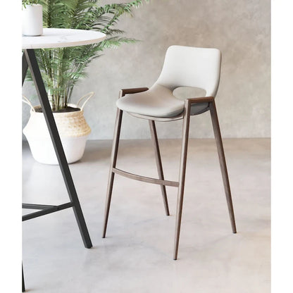 Desi Barstool Black & Walnut