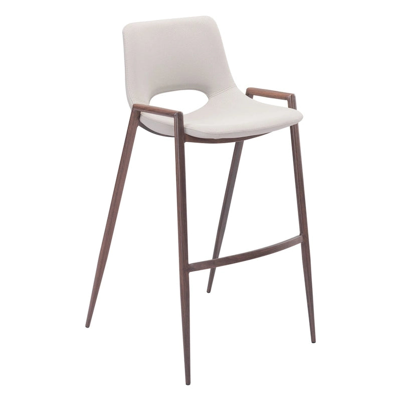 Desi Barstool Black & Walnut