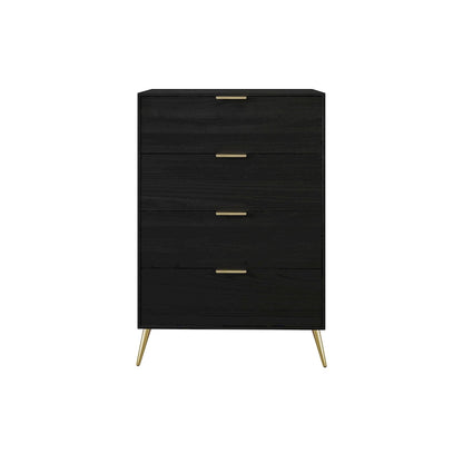 Contemporary 4-Drawers Wooden Chest