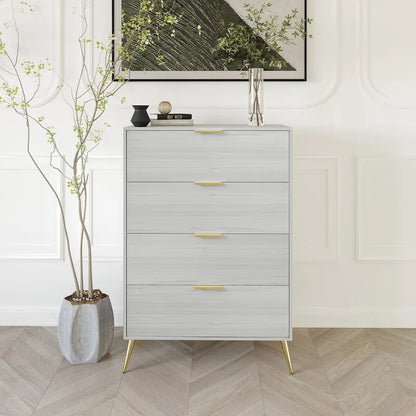 Contemporary 4-Drawers Wooden Chest