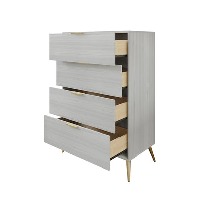 Contemporary 4-Drawers Wooden Chest