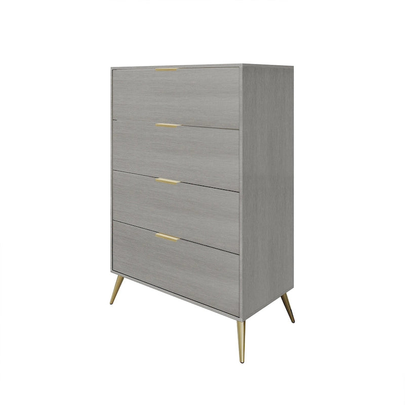 Contemporary 4-Drawers Wooden Chest
