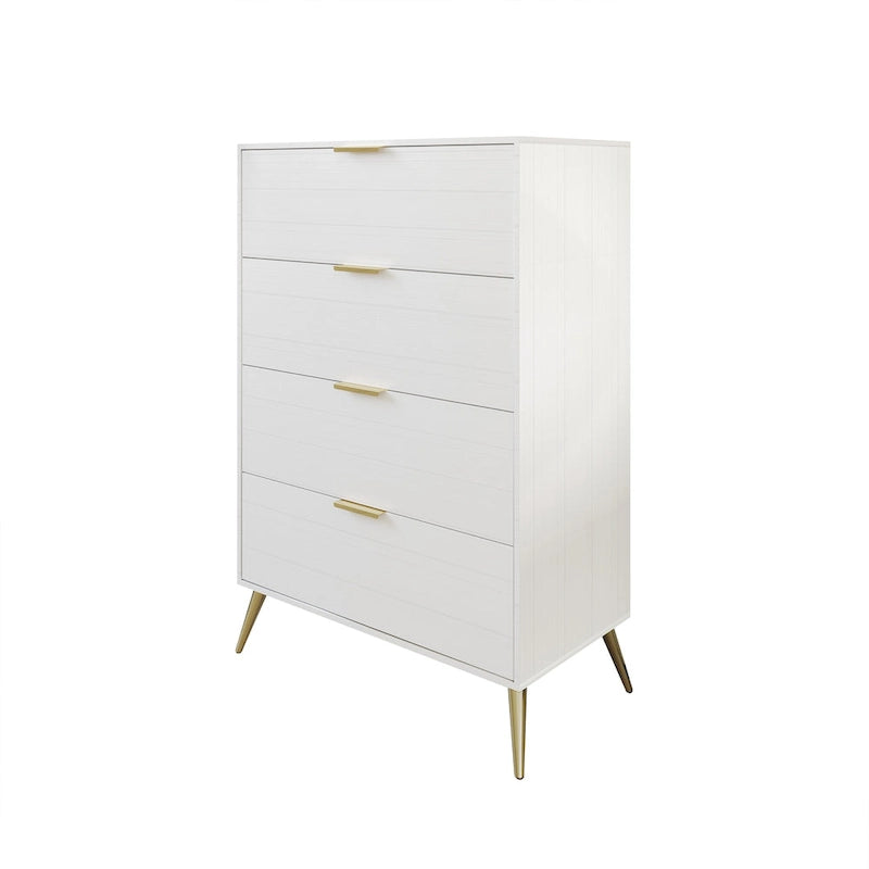 Contemporary 4-Drawers Wooden Chest