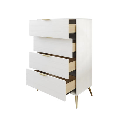 Contemporary 4-Drawers Wooden Chest