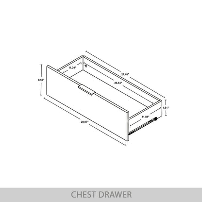 Contemporary 4-Drawers Wooden Chest