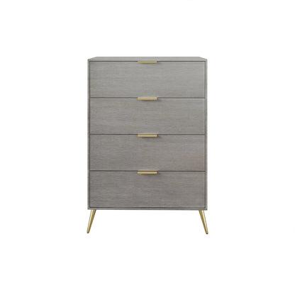 Contemporary 4-Drawers Wooden Chest