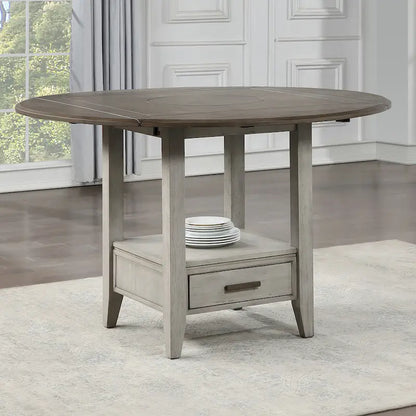 Steve Silver Two-tone Drop Leaf Counter Height Dining Table