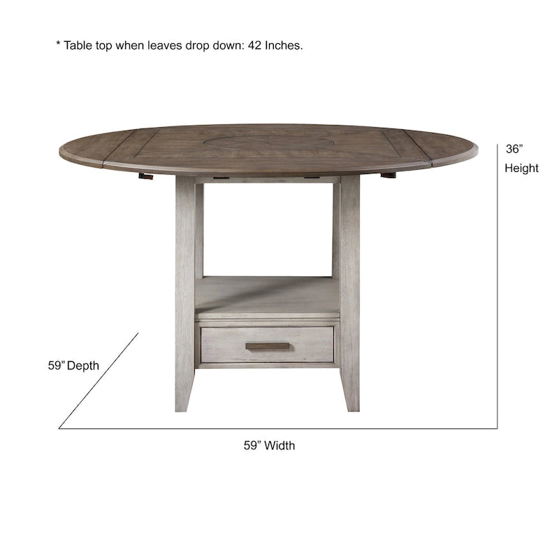 Steve Silver Two-tone Drop Leaf Counter Height Dining Table