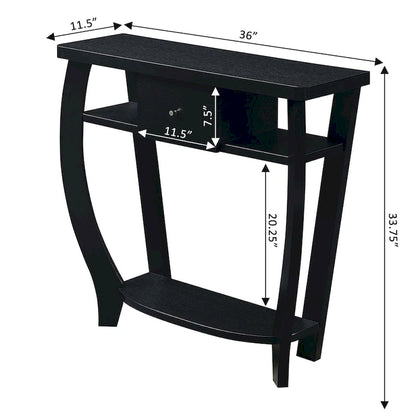 Newport 1 Drawer Dorchester Console Table with Shelf