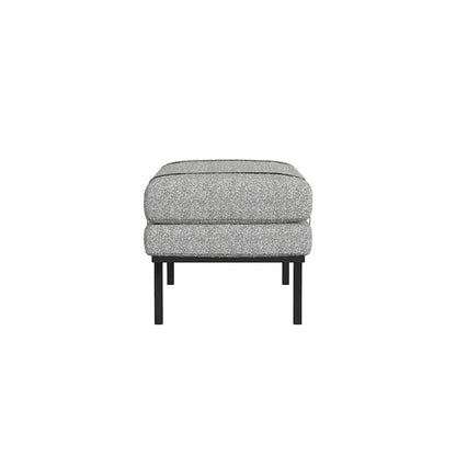 Upholstered Bench with Metal Base - Cream Boucle