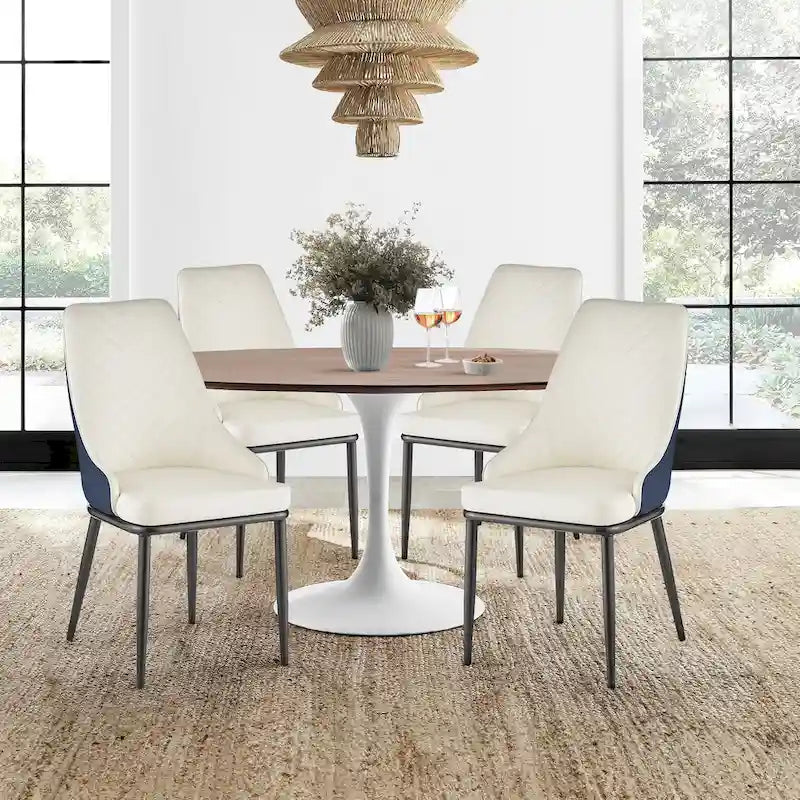 Faux Leather Upholstered Dining Chairs, Set of 4 - 18.1W x 21.3W x 36.6H