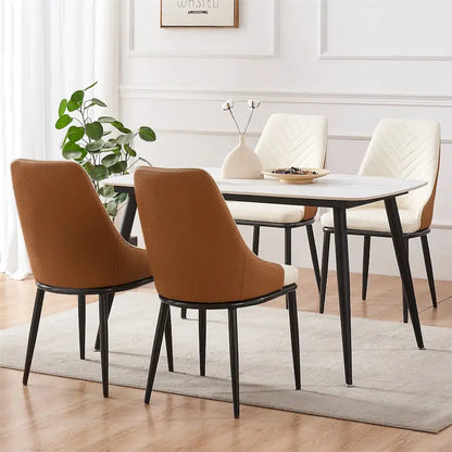 Faux Leather Upholstered Dining Chairs, Set of 4 - 18.1W x 21.3W x 36.6H