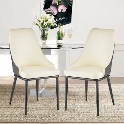 Faux Leather Upholstered Dining Chairs, Set of 4 - 18.1W x 21.3W x 36.6H