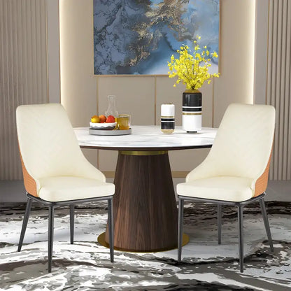 Faux Leather Upholstered Dining Chairs, Set of 4 - 18.1W x 21.3W x 36.6H