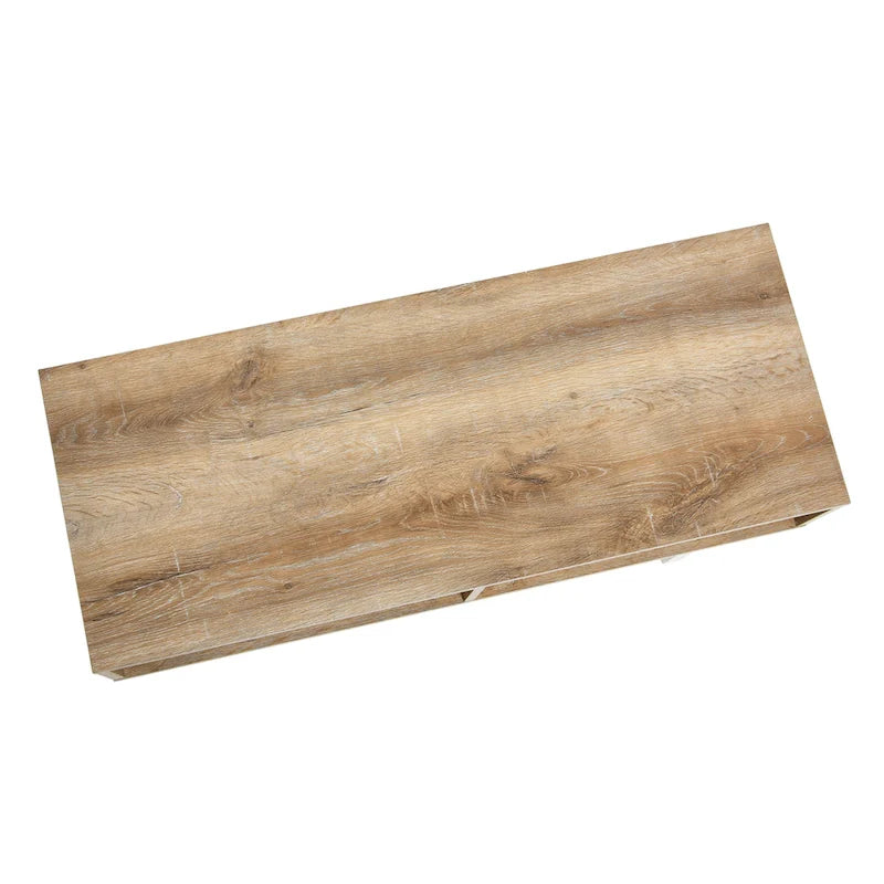 Household Essentials Rectangular TV Stand Coffee Table and Storage - 15.8L x 39.4W x 15.8H