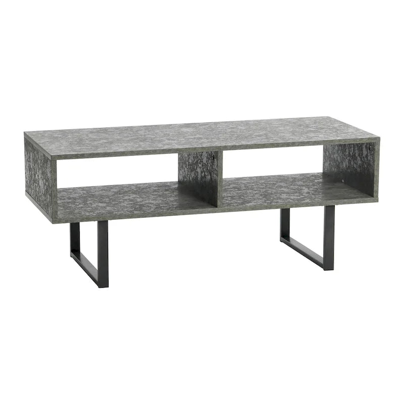 Household Essentials Rectangular TV Stand Coffee Table and Storage - 15.8L x 39.4W x 15.8H