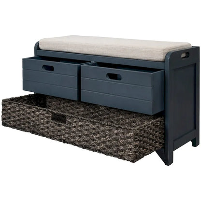 Nestfair Storage Bench Entryway Bench with Removable Basket and 2 Drawers