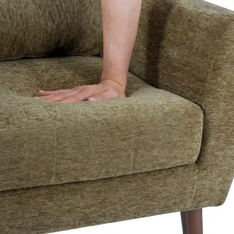 Chenille Fabric Accent Chair with Arm