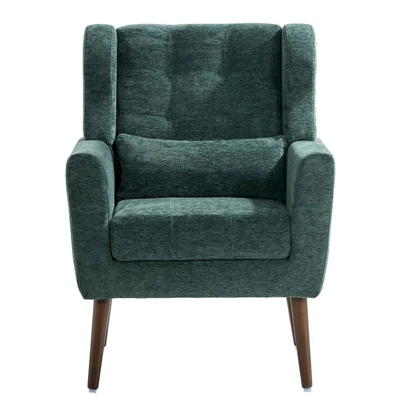 Chenille Fabric Accent Chair with Arm
