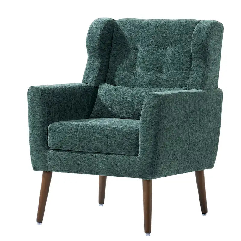 Chenille Fabric Accent Chair with Arm