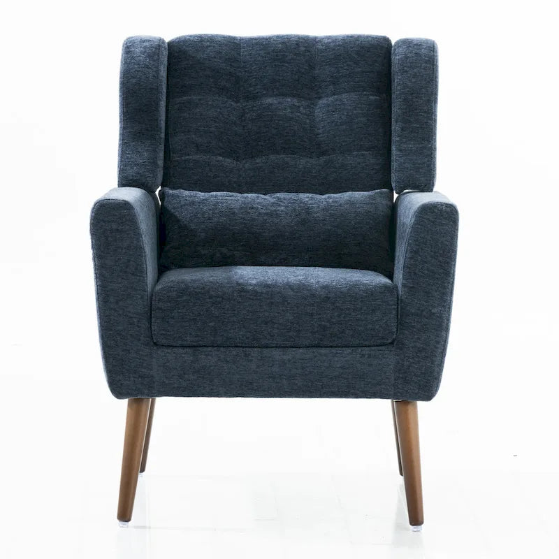 Chenille Fabric Accent Chair with Arm