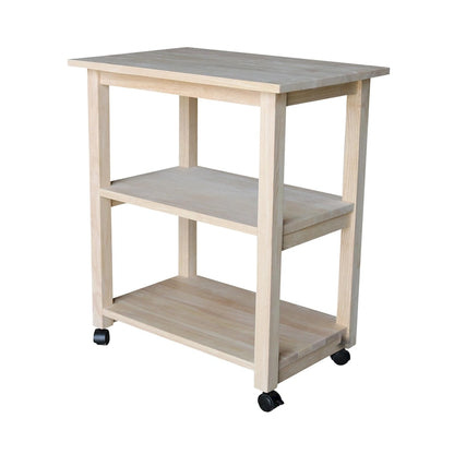 Porch & Den Estelle Solid Wood Microwave Kitchen Cart