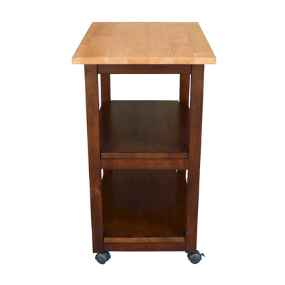 Porch & Den Estelle Solid Wood Microwave Kitchen Cart